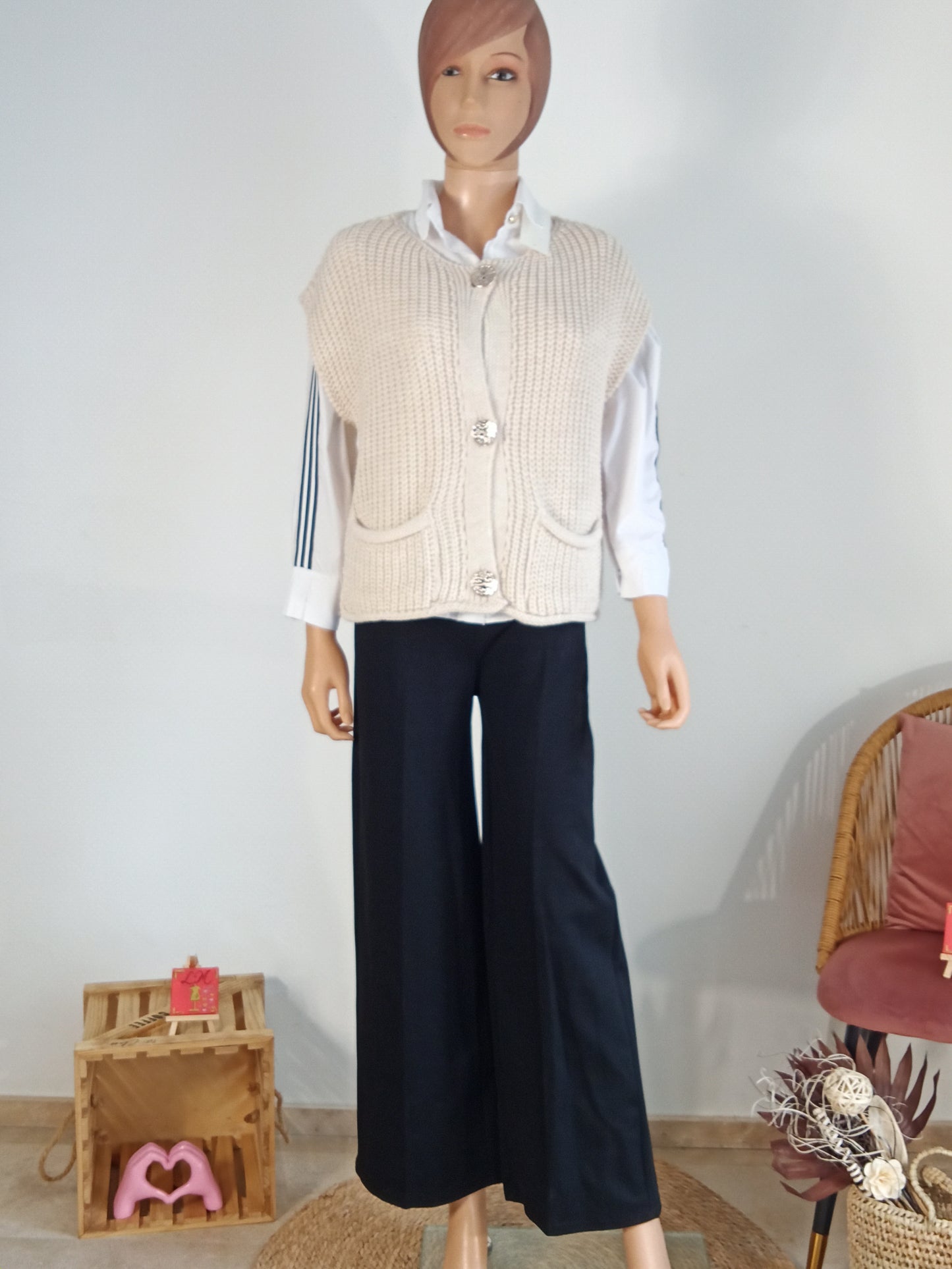 Gilet Chic Boutonné