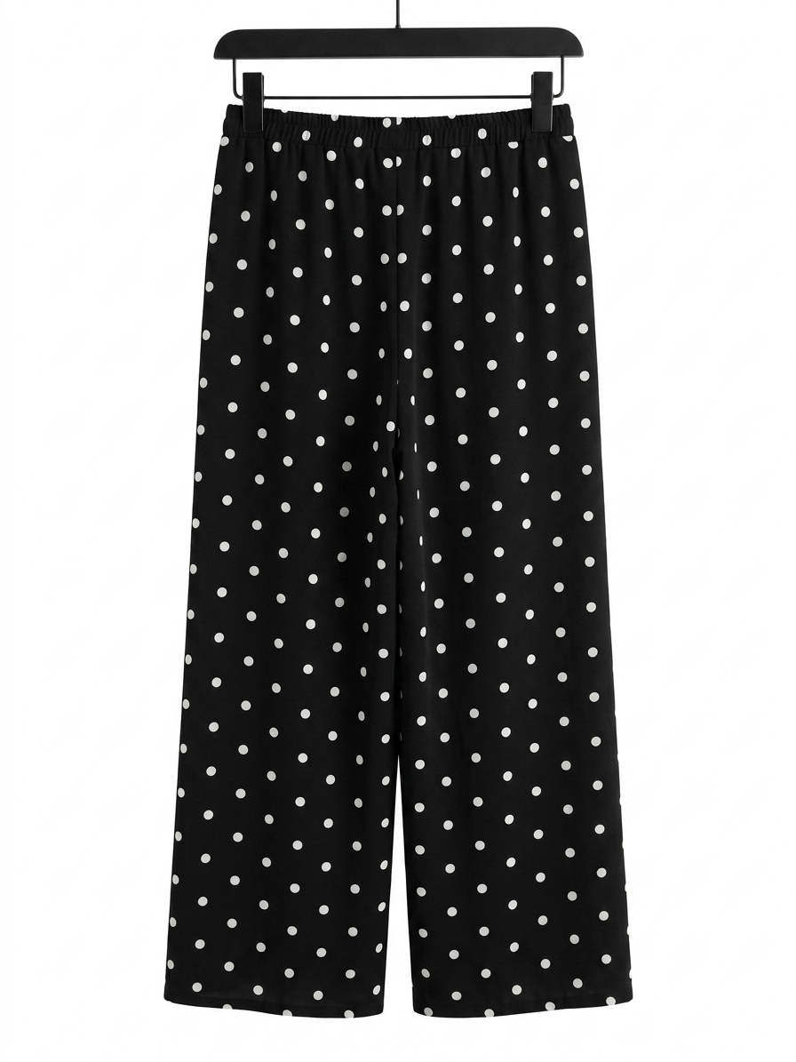 Pantalon Dolce Vita large à pois femme taille unique fluide élastiqué – LyaMode