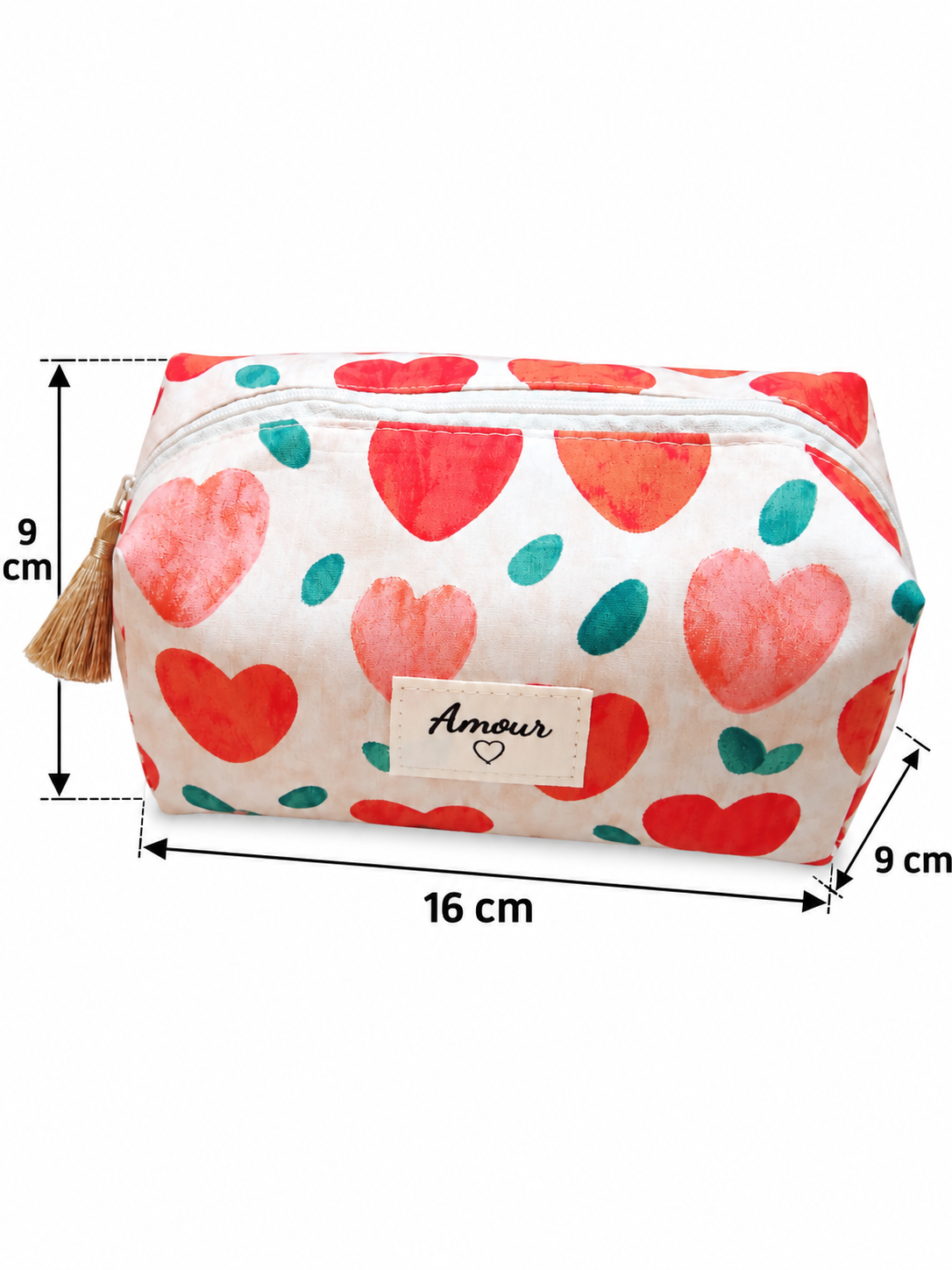 Trousse LOVE femme – 3 modèles 16 × 9 × 9 cm | LyaMode