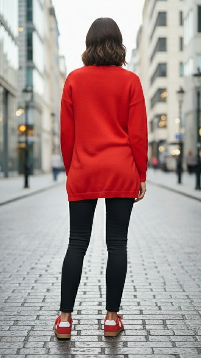 Pull femme maille chaude motif ourson coupe ample cosy confort douceur hiver | Teddy Cozy – LyaMode