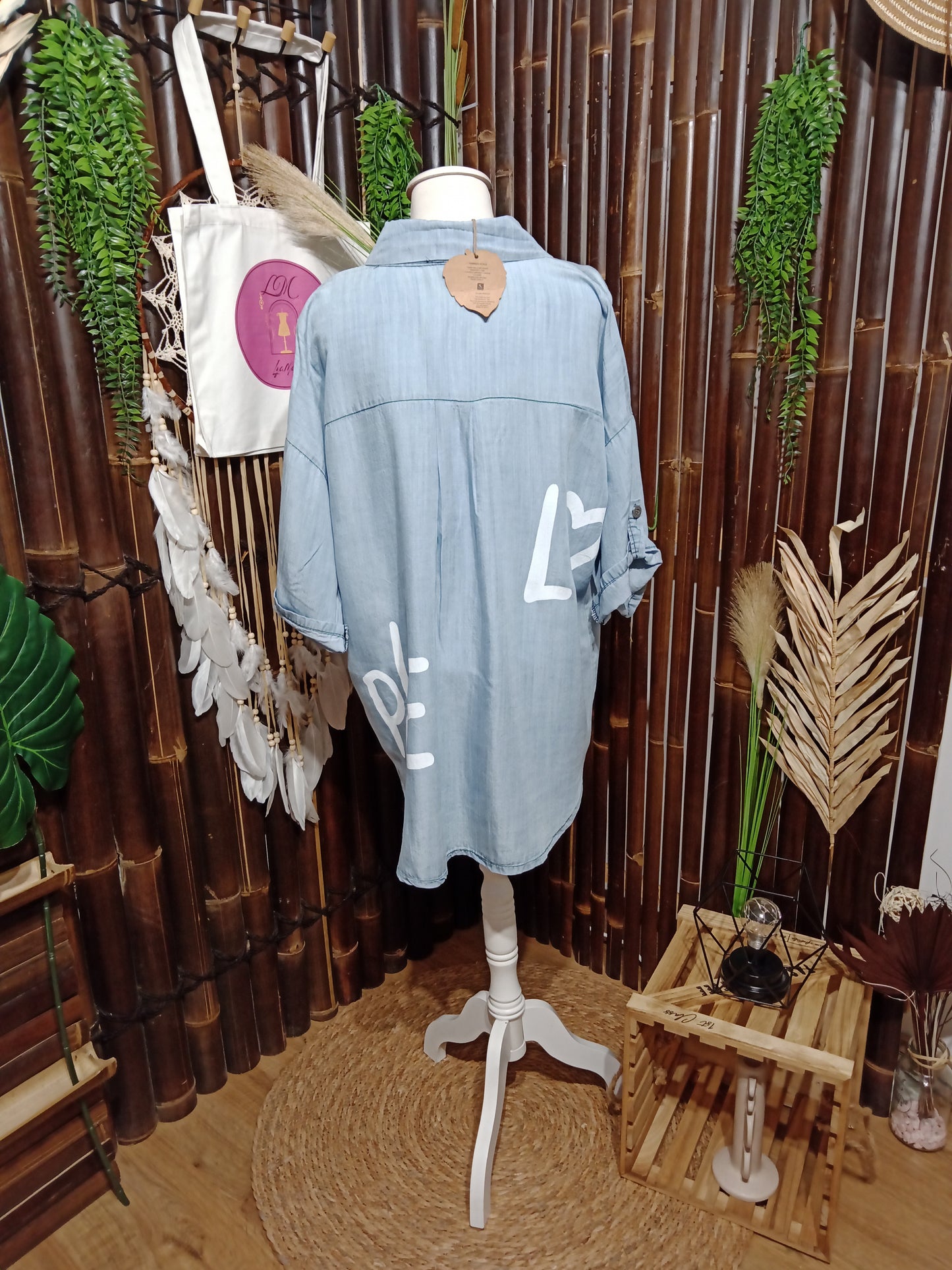 Blouse Femme Viscose Fluide Oversize Coupe Ample Confort Manches Retroussables Casual Chic – Léger Éclat | LyaMode