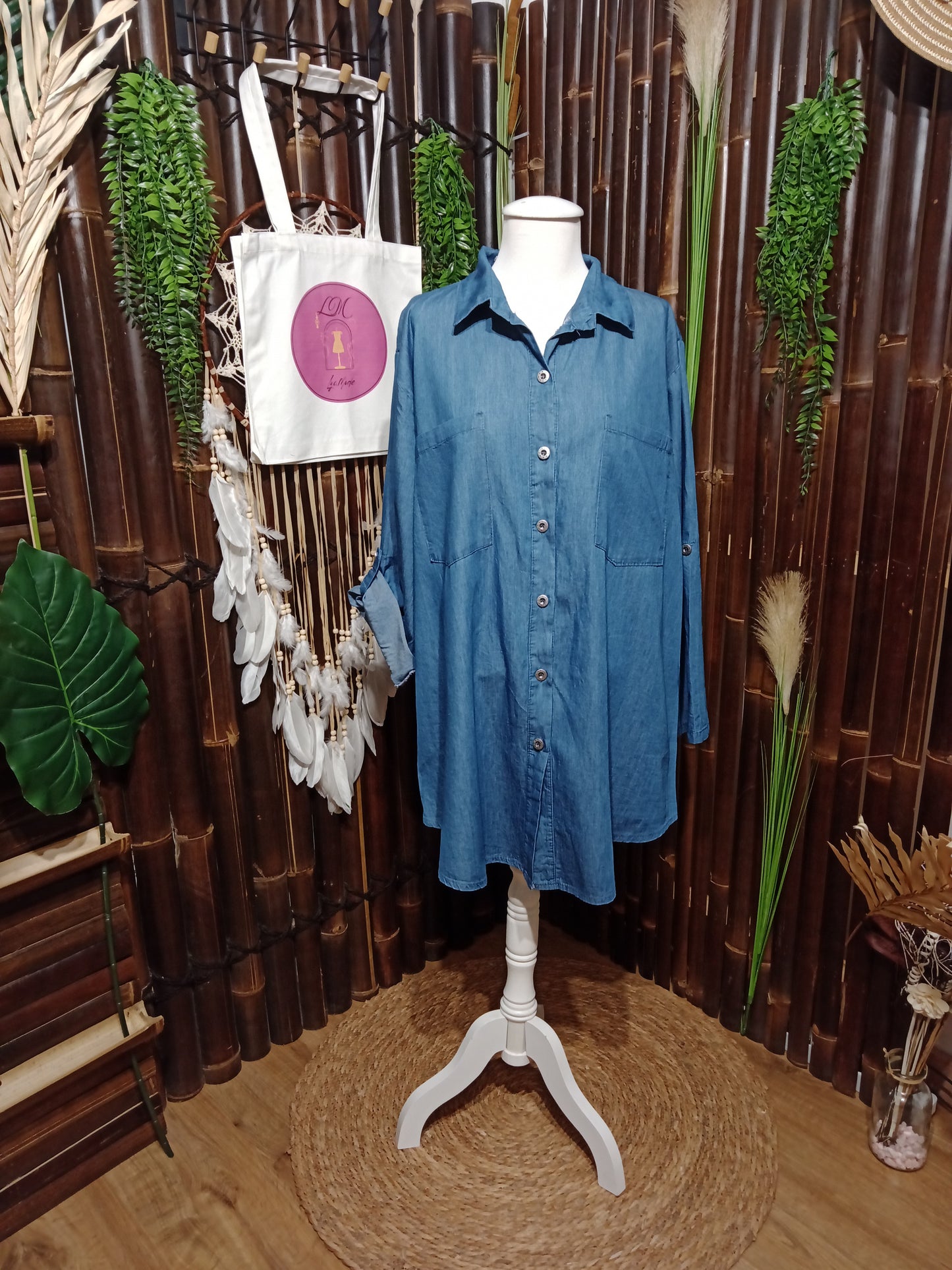 Robe Chemise Denim Femme Coupe Oversize Longue Style Casual Confort Jean Léger – Évasion Denim | LyaMode