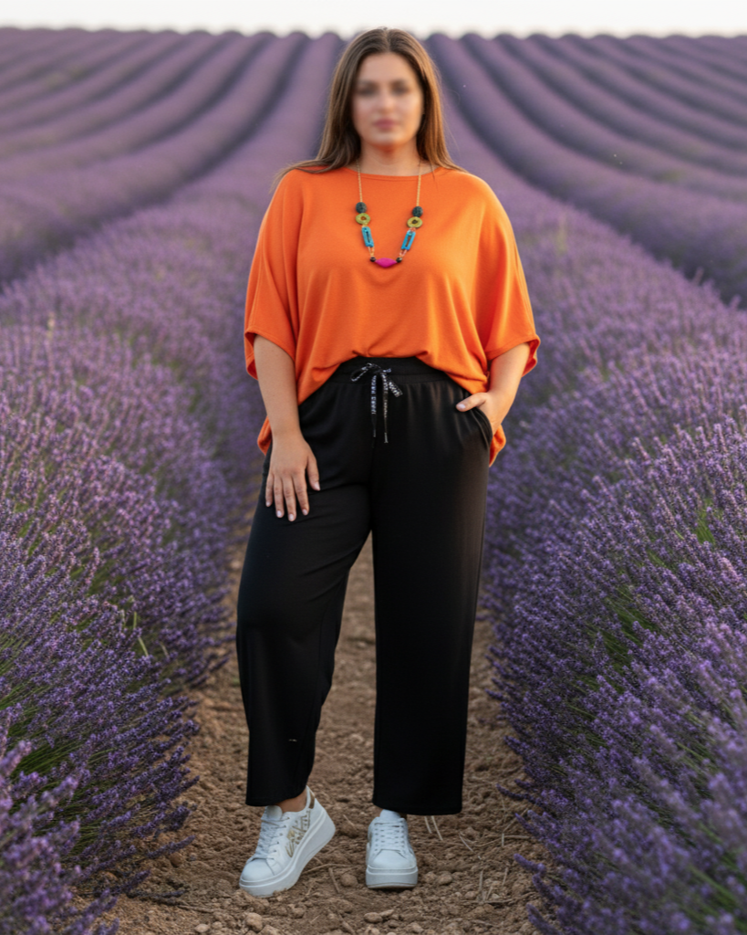 Pull femme grande taille maille fluide viscose coupe ample confortable manches longues | Nuance Libre – LyaMode