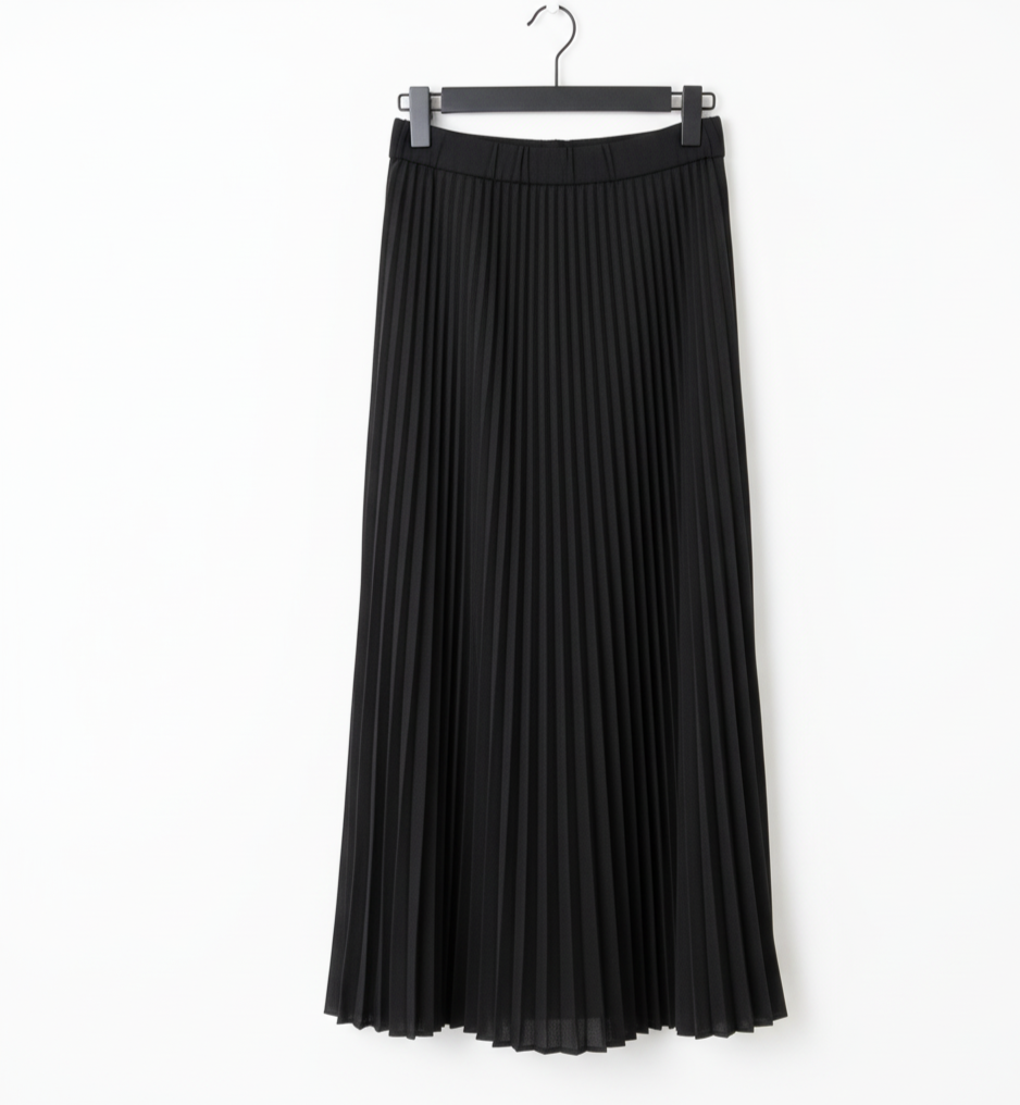 Jupe longue plissée femme fluide taille élastique viscose élasthanne coupe élégante confortable du 36 au 46 – Élan Plissé | LyaMode