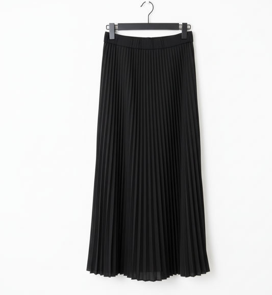 Jupe longue plissée femme fluide taille élastique viscose élasthanne coupe élégante confortable du 36 au 46 – Élan Plissé | LyaMode