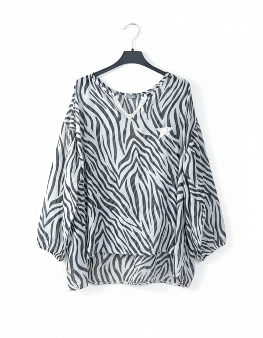 Blouse zèbre