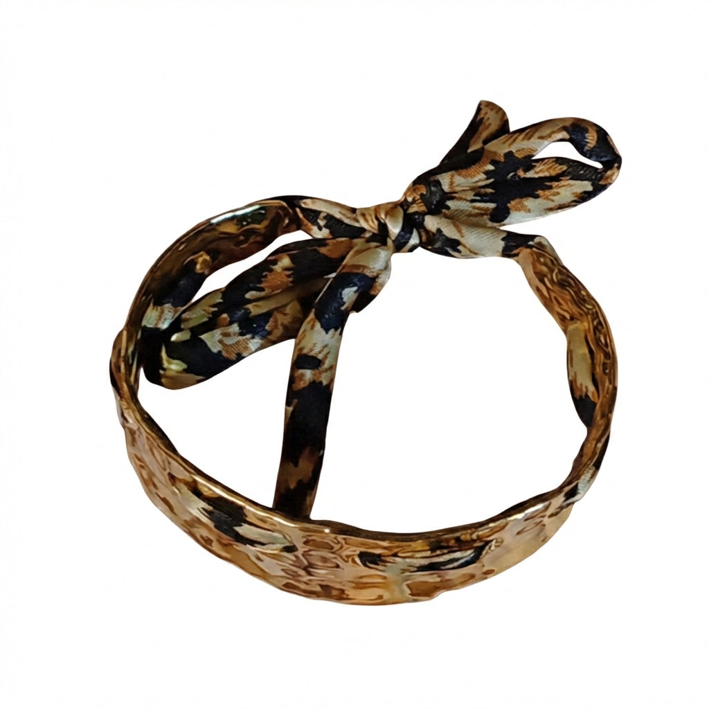 Bracelet/Manchette Féline Dorée