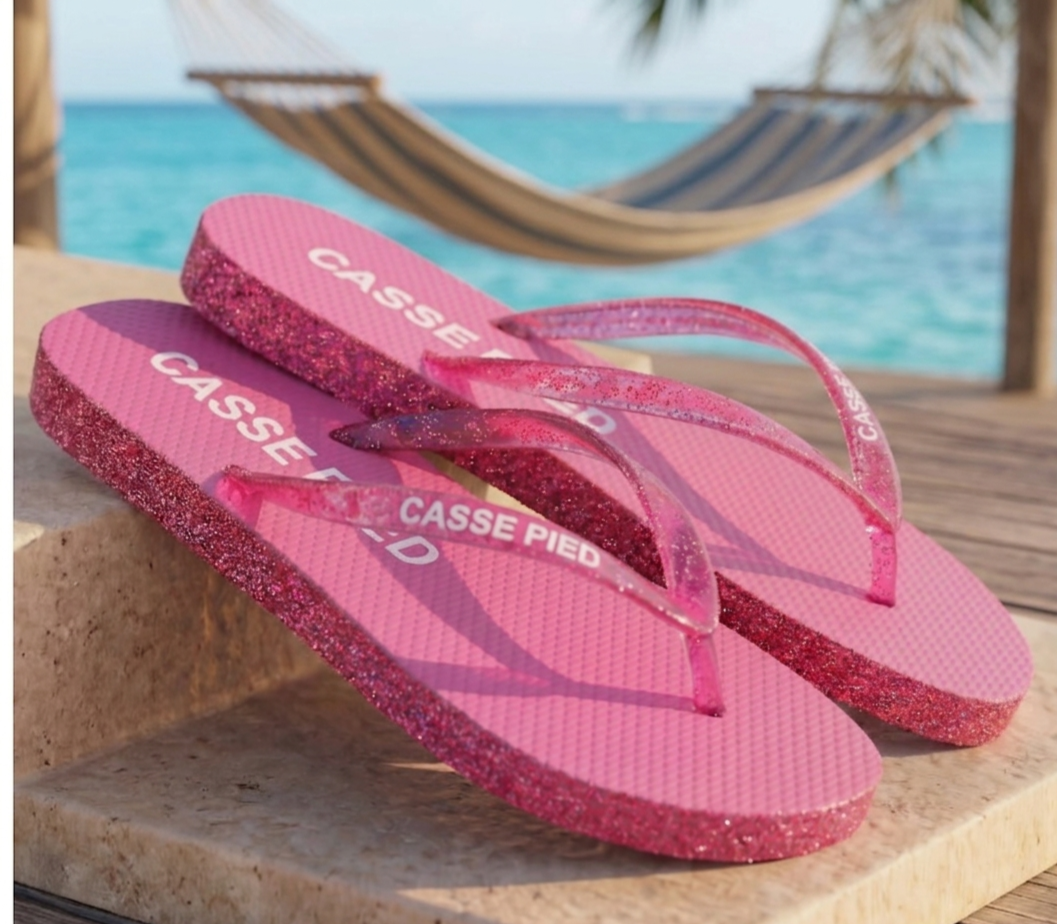 Tongs Pailletées à Message Femme Été Confortables et Légères | LyaMode