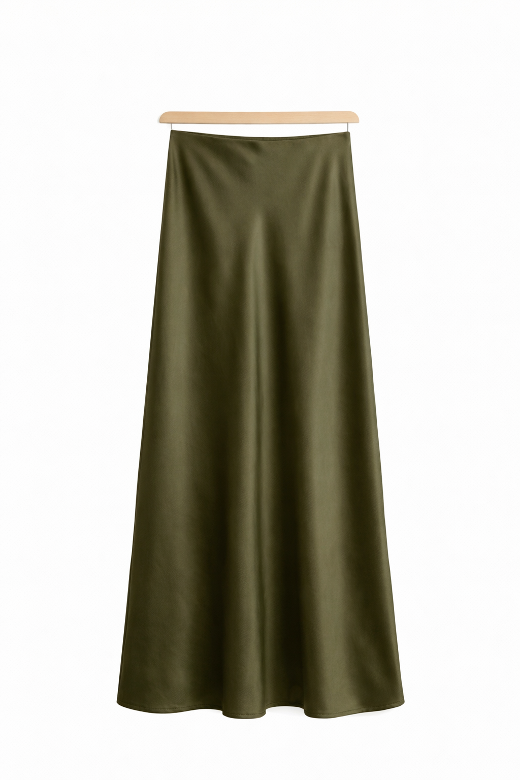 Jupe longue satinée femme fluide taille élastique coupe évasée polyester élasthanne élégante confortable du 36 au 44 | LyaMode