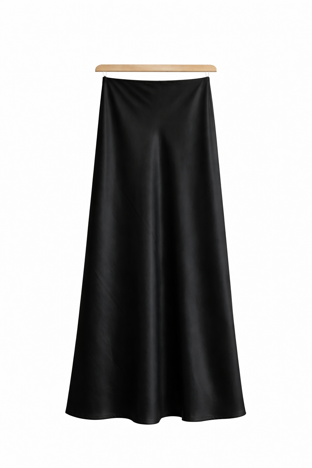 Jupe longue satinée femme fluide taille élastique coupe évasée polyester élasthanne élégante confortable du 36 au 44 | LyaMode