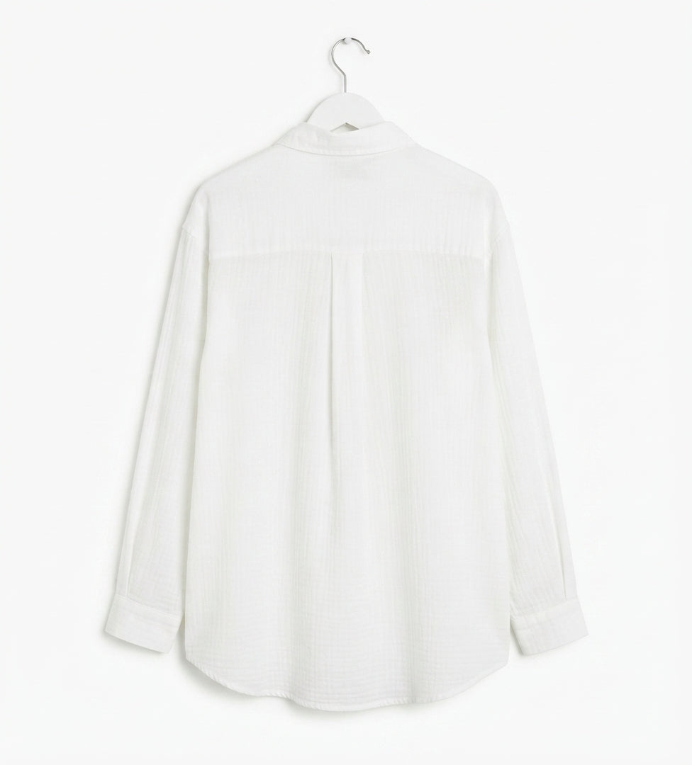 Chemise Femme Brodée Florale 100% Coton | LyaMode