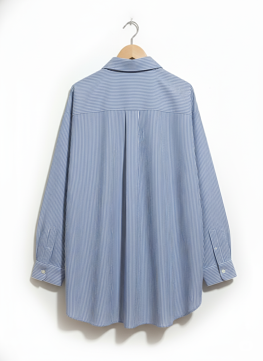 Chemise Rayée Femme Oversize Fluide Coupe Ample Manches Longues Casual Chic – Élégance Rayée | LyaMode