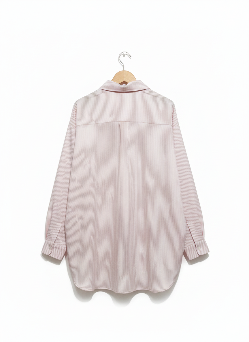 Chemise Rayée Femme Oversize Fluide Coupe Ample Manches Longues Casual Chic – Élégance Rayée | LyaMode
