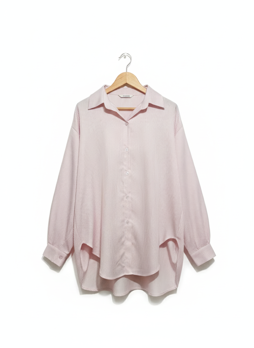 Chemise Rayée Femme Oversize Fluide Coupe Ample Manches Longues Casual Chic – Élégance Rayée | LyaMode