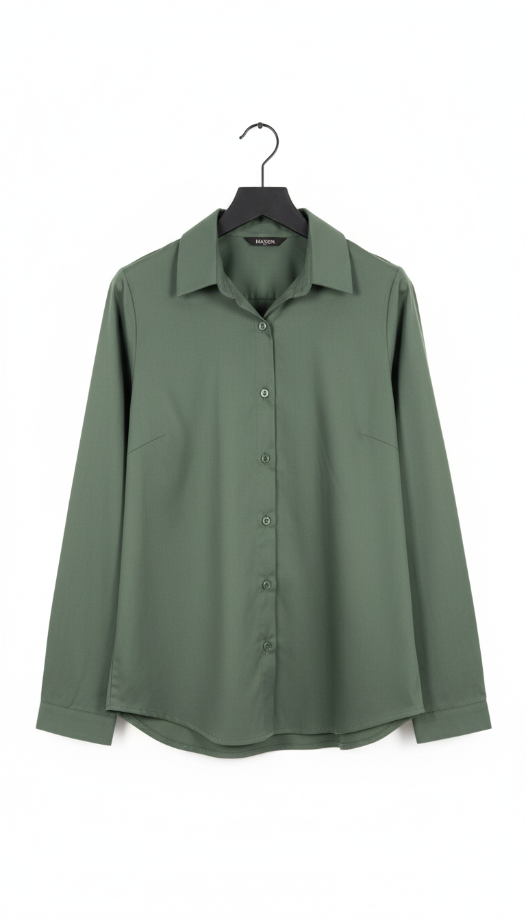 Chemise Femme Coton Stretch Manches Longues Coupe Classique Élégante Confort Bureau – PureLine | LyaMode