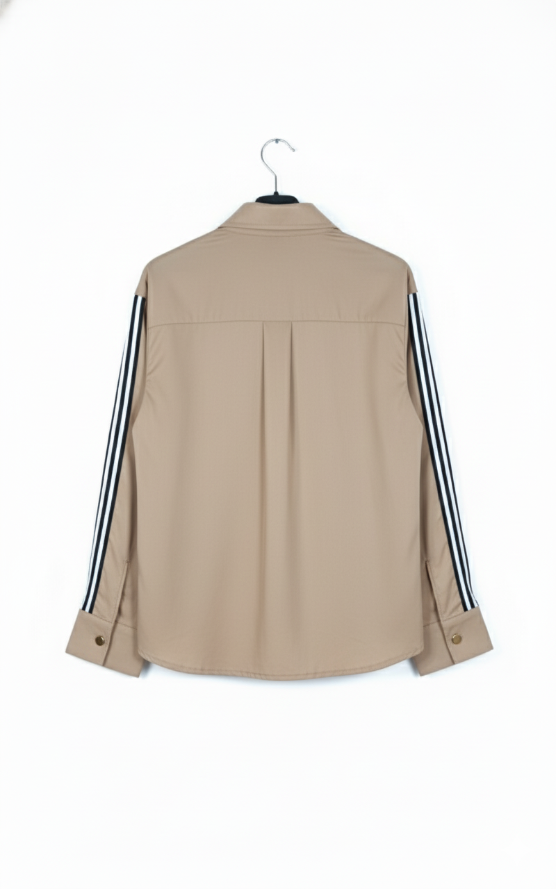 Chemise femme rayures sport chic manches longues coton stretch coupe fluide confortable casual élégante bureau week-end taille unique | Stripes & Chic – LyaMode