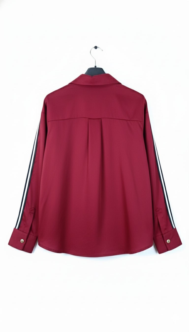 Chemise femme rayures sport chic manches longues coton stretch coupe fluide confortable casual élégante bureau week-end taille unique | Stripes & Chic – LyaMode