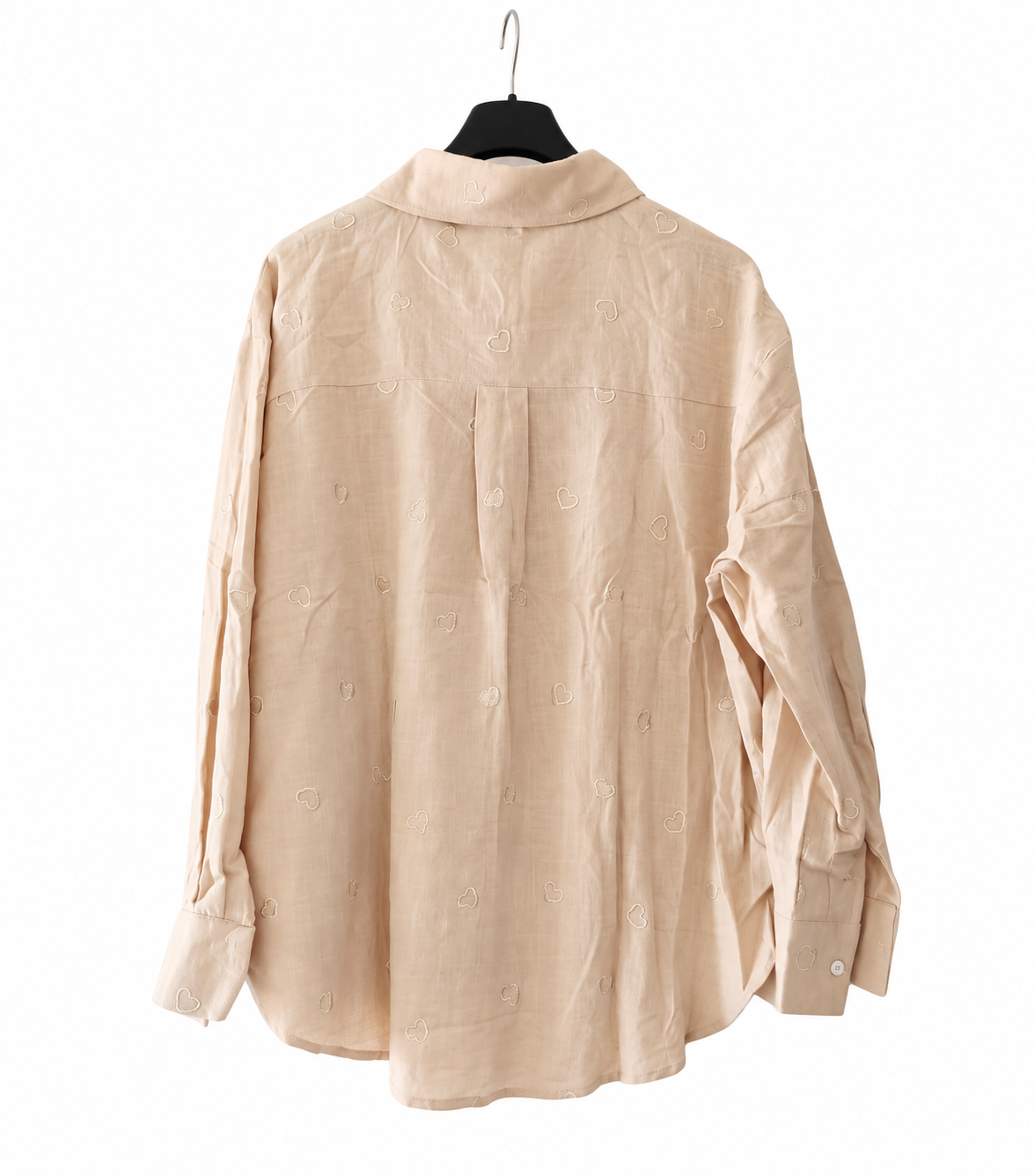 Chemise femme coton à cœurs brodés | LyaMode