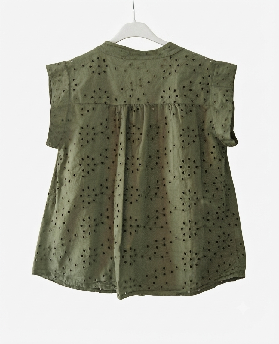 Chemisier Boréal en coton broderie anglaise | LyaMode