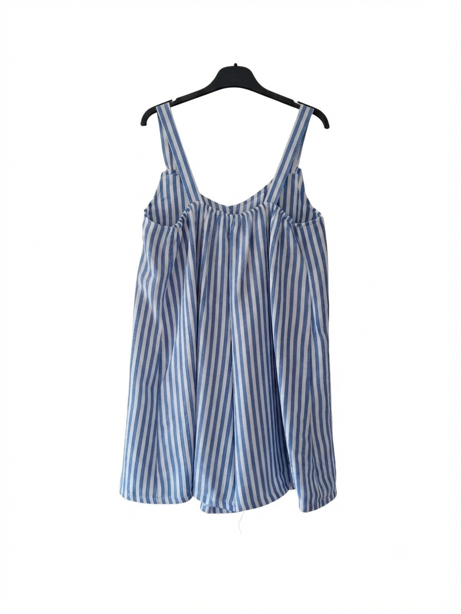 Combi-short Riviera rayé en viscose et lin | LyaMode