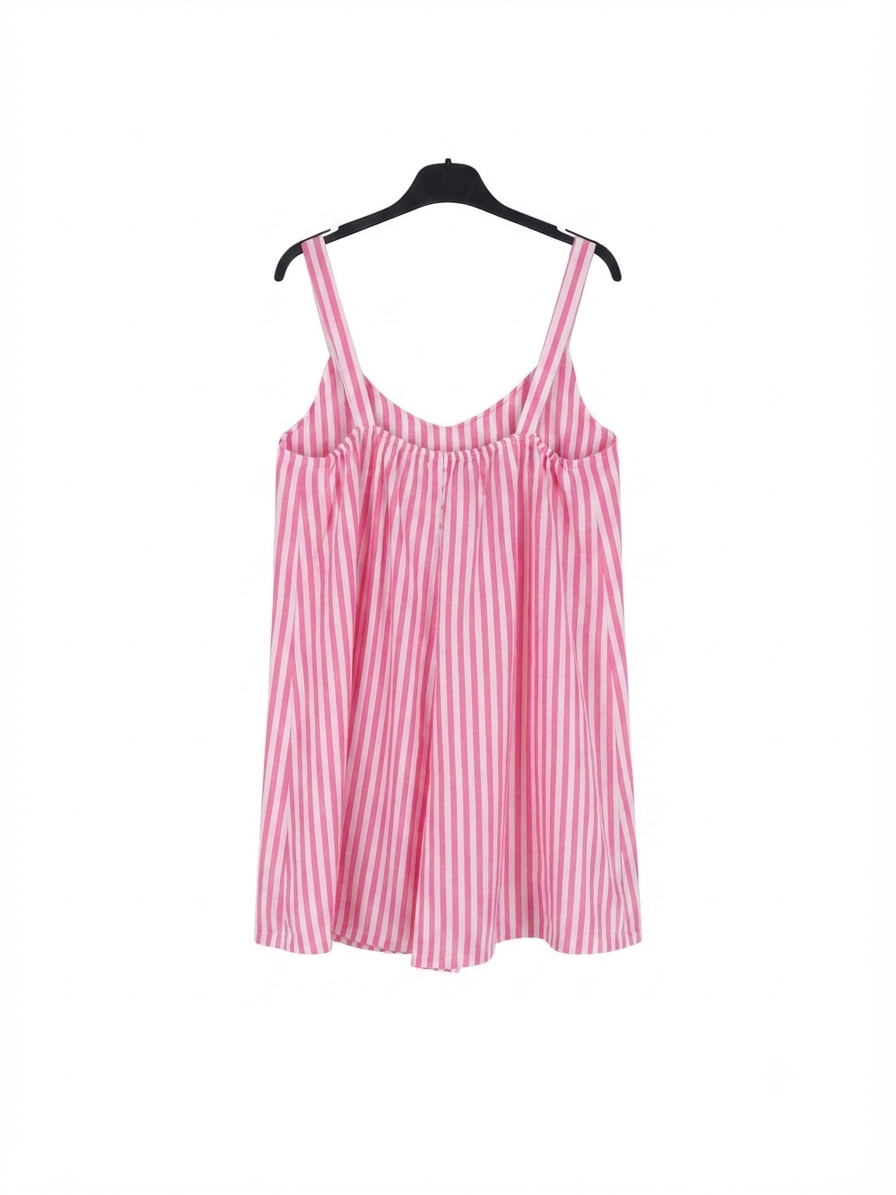 Combi-short Riviera rayé en viscose et lin | LyaMode