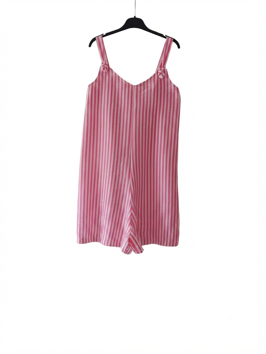 Combi-short Riviera rayé en viscose et lin | LyaMode