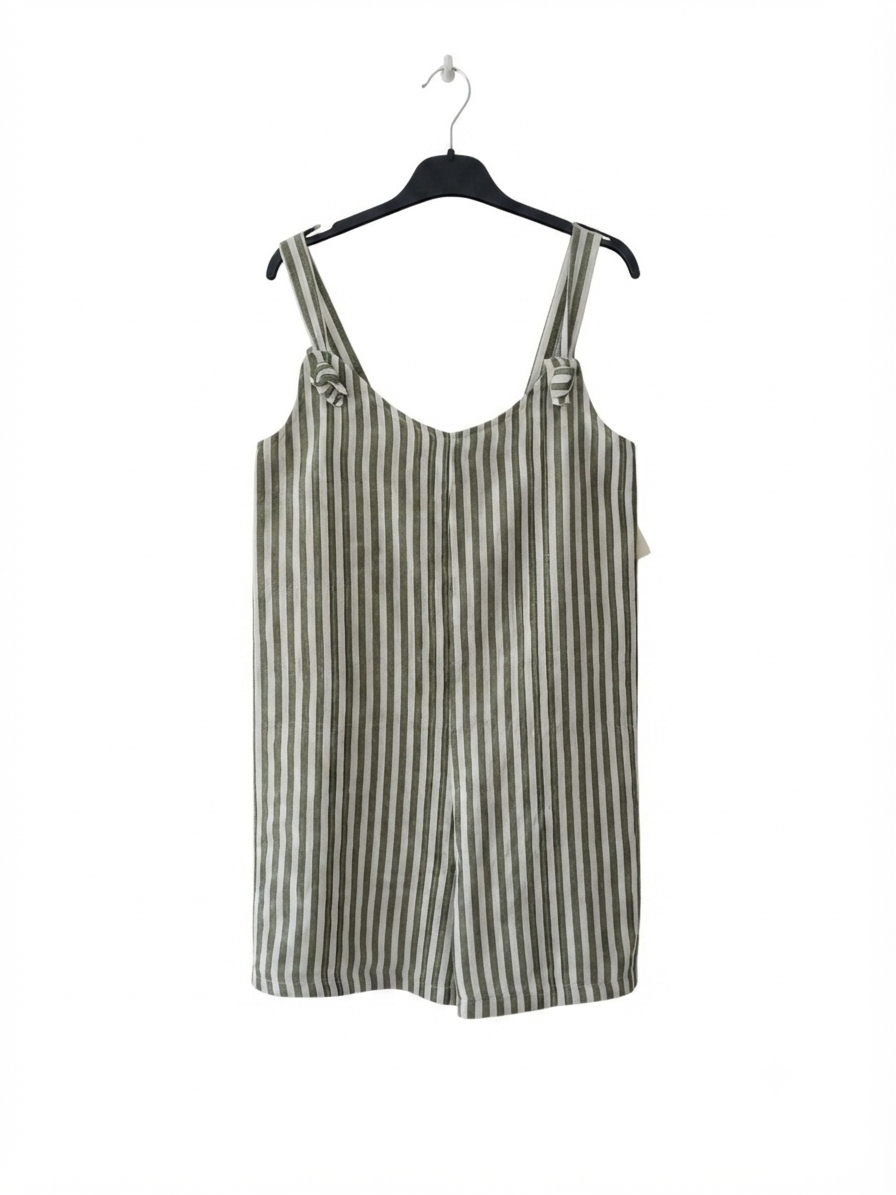 Combi-short Riviera rayé en viscose et lin | LyaMode