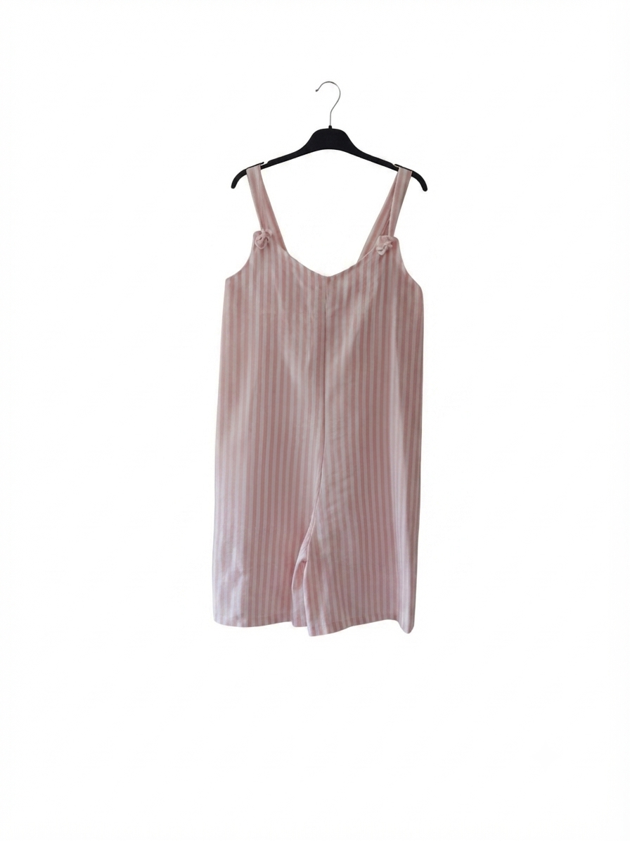 Combi-short Riviera rayé en viscose et lin | LyaMode