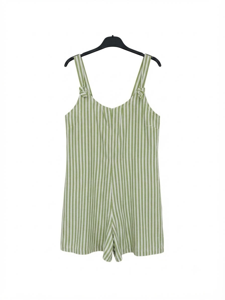 Combi-short Riviera rayé en viscose et lin | LyaMode