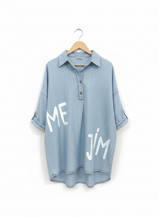 Blouse Femme Viscose Fluide Oversize Coupe Ample Confort Manches Retroussables Casual Chic – Léger Éclat | LyaMode