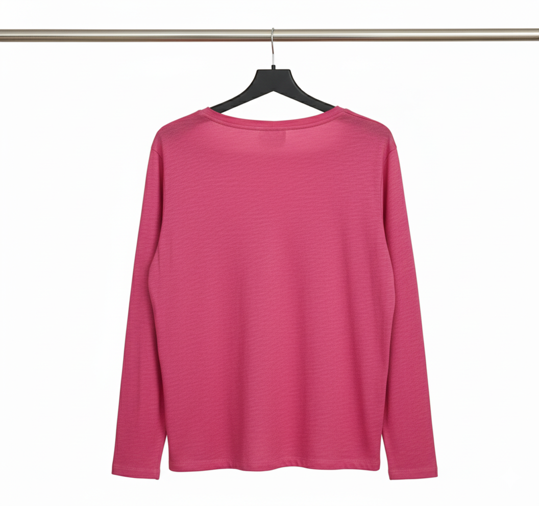 T-shirt femme manches longues coton col V imprimé léopard brillant coupe fluide confortable | Shiny Wild – LyaMode
