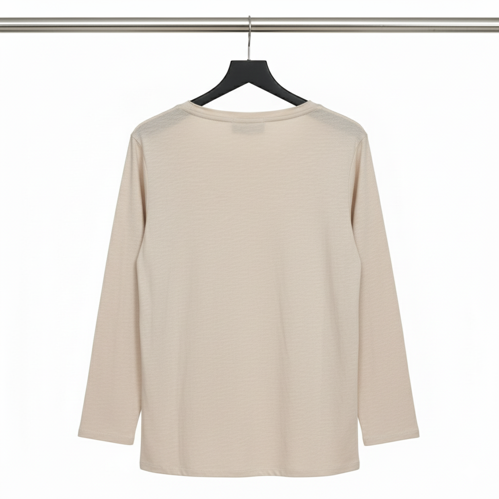 T-shirt femme manches longues coton col V imprimé léopard brillant coupe fluide confortable | Shiny Wild – LyaMode