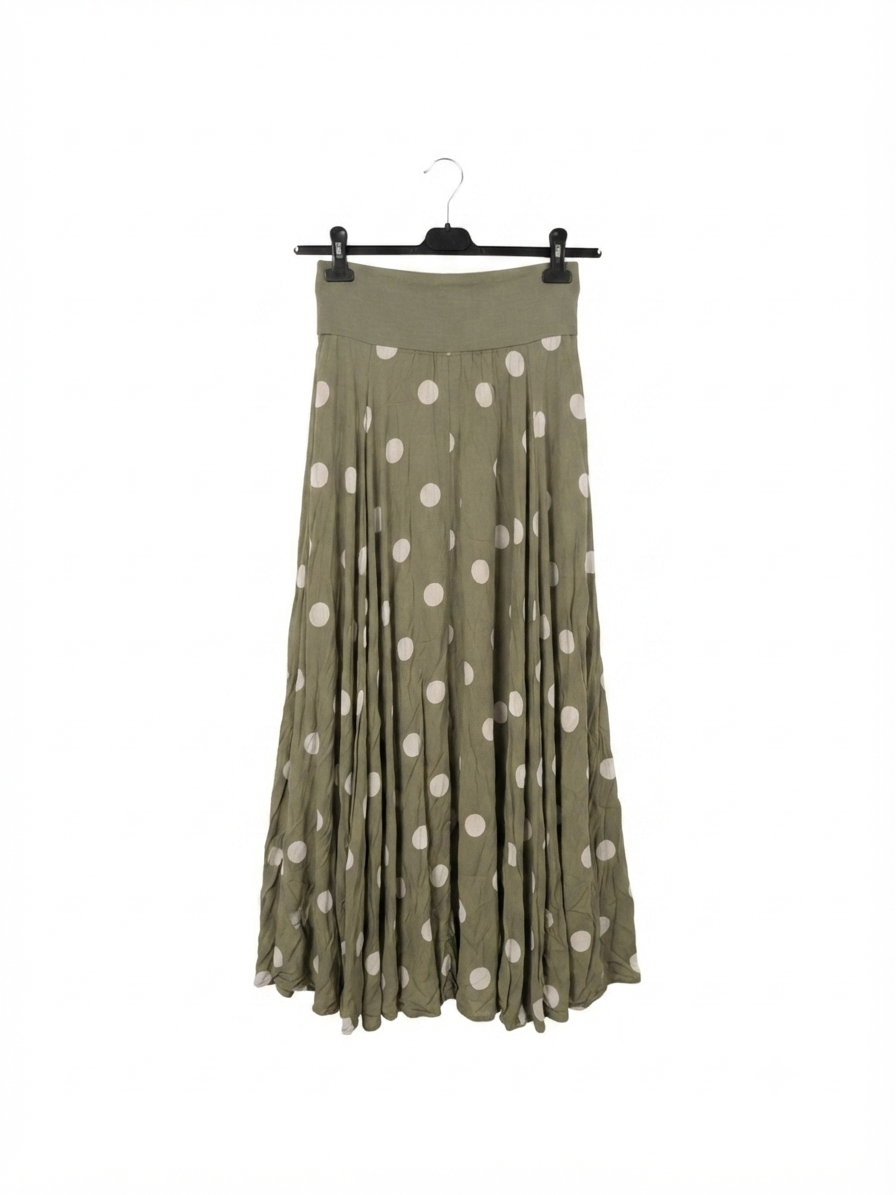 Jupe longue en coton à pois femme Taille Unique jusqu'au 42 100 % coton | LyaMode