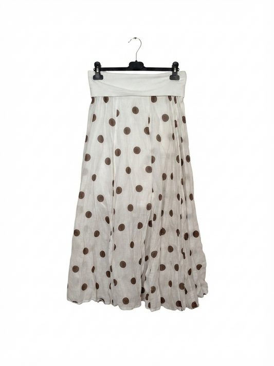 Jupe longue en coton à pois femme Taille Unique jusqu'au 42 100 % coton | LyaMode