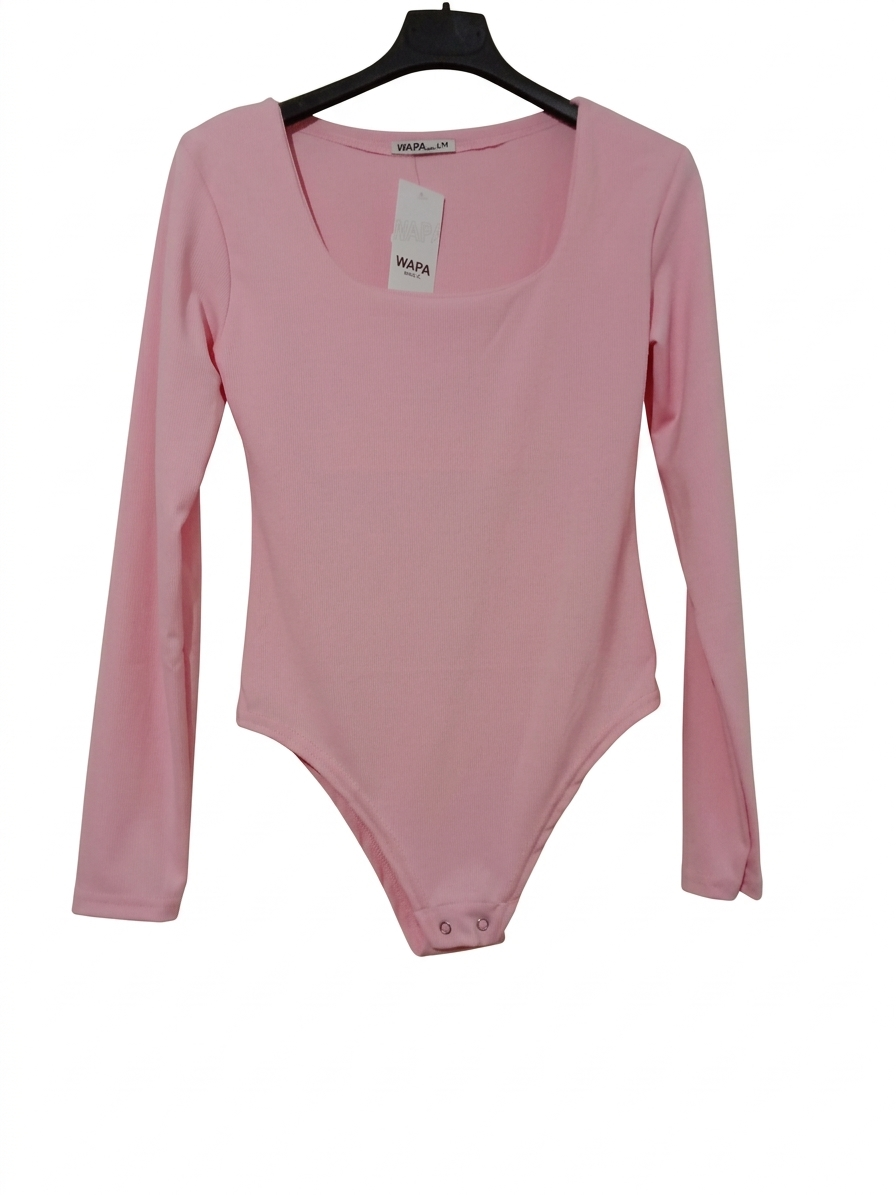 Body femme manches longues col carré ajusté élégant – Body Ligne Parfaite – LyaMode