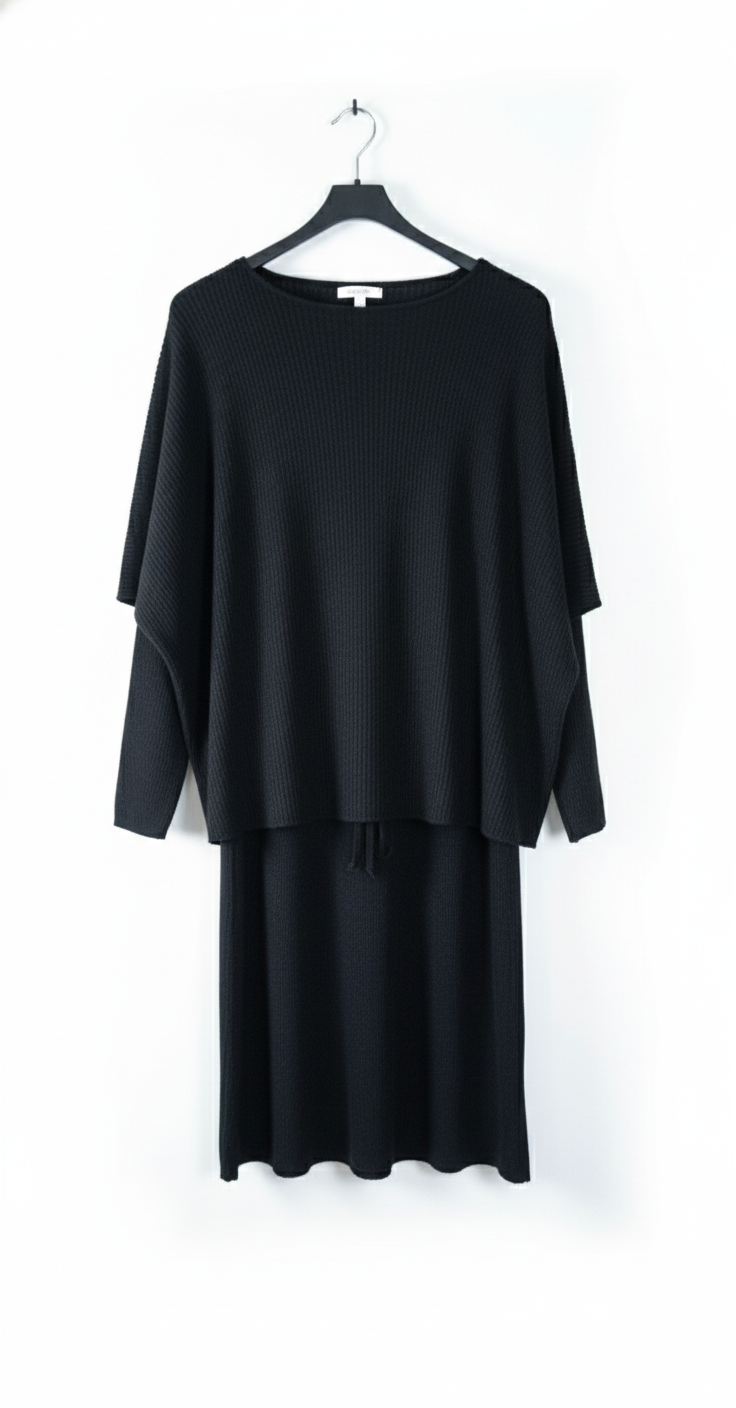 Ensemble femme 2 pièces haut ample + jupe longue fluide maille douce taille unique confortable chic quotidien | Magnolia – LyaMode