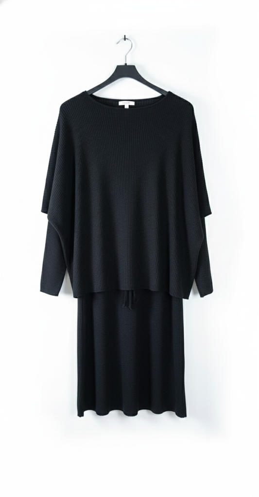 Ensemble femme 2 pièces haut ample + jupe longue fluide maille douce taille unique confortable chic quotidien | Magnolia – LyaMode