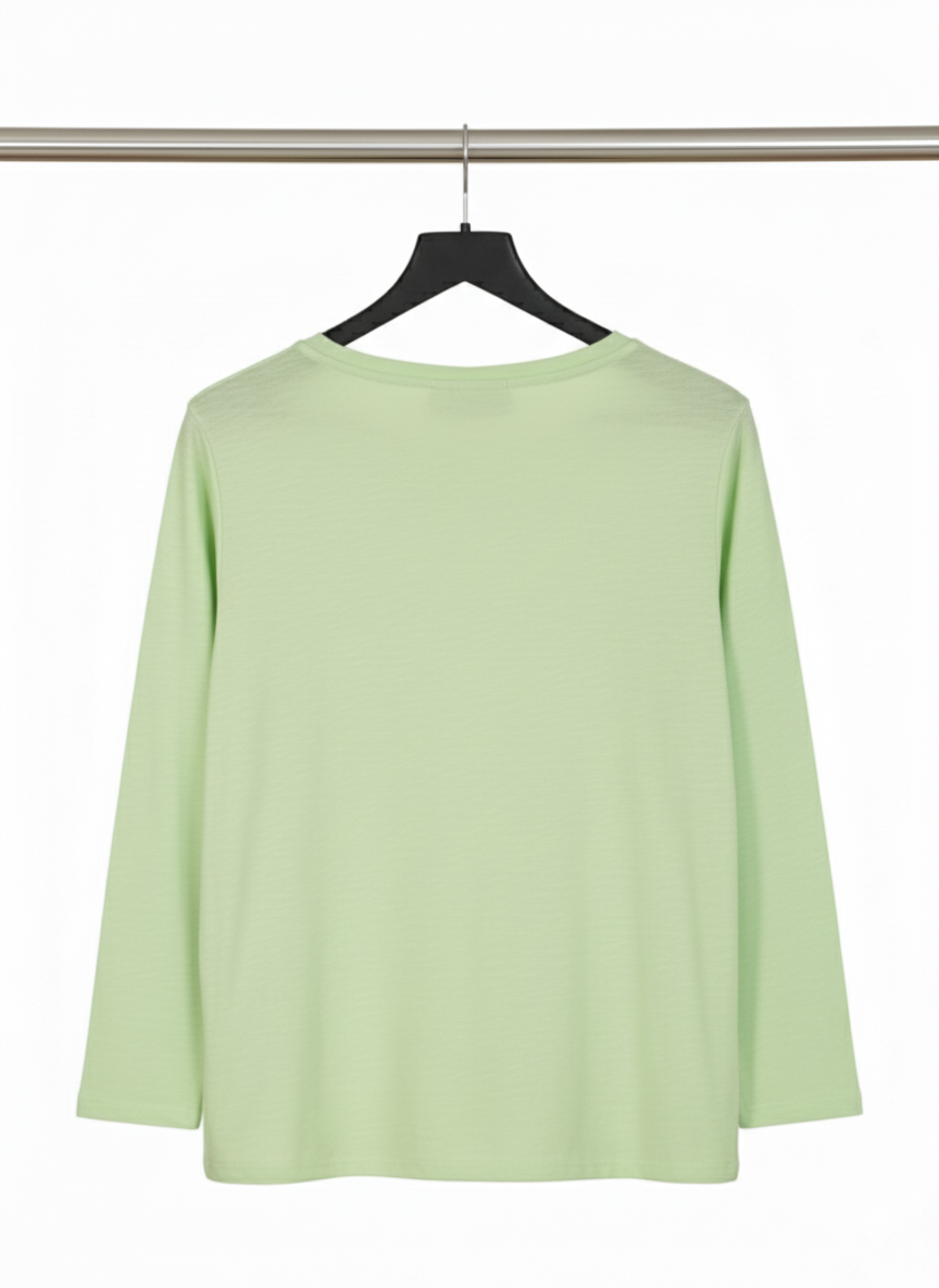 T-shirt femme manches longues coton col V imprimé léopard brillant coupe fluide confortable | Shiny Wild – LyaMode