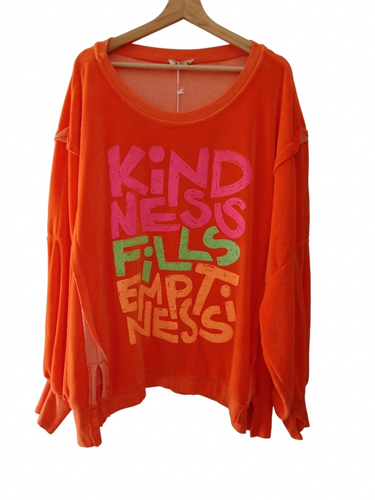 Pull oversize message coloré coton élasthanne taille unique Good Vibes Oversize – LyaMode