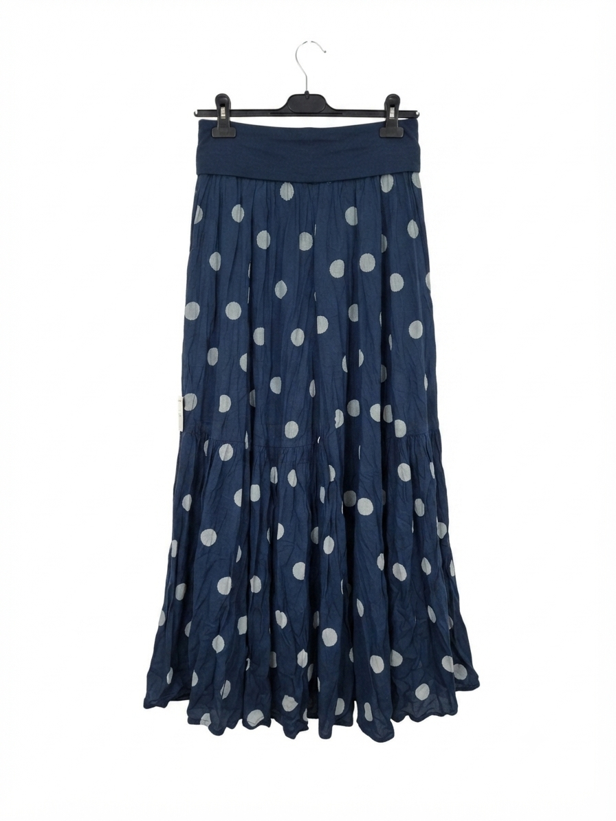 Jupe longue en coton à pois femme Taille Unique jusqu'au 42 100 % coton | LyaMode