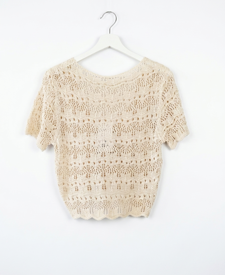 Haut court crochet femme 100% coton taille unique Brise Crochet – LyaMode
