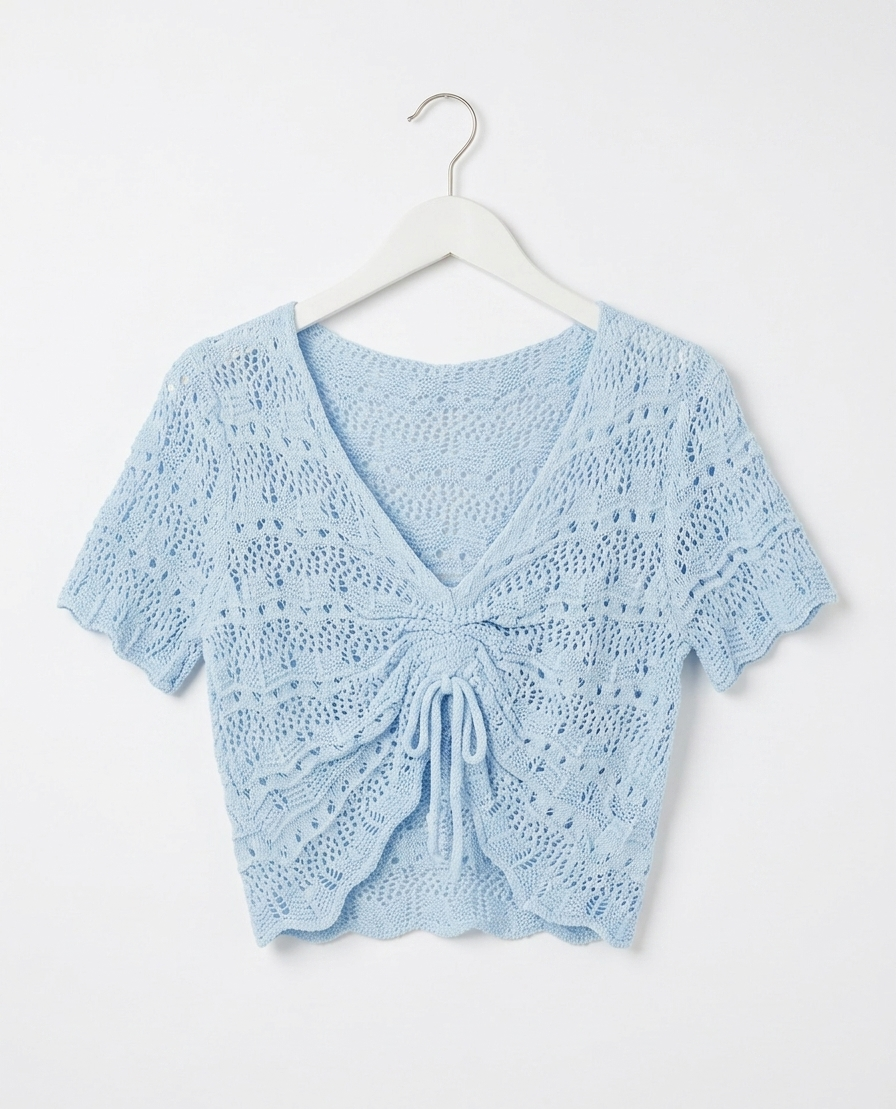 Haut court crochet femme 100% coton taille unique Brise Crochet – LyaMode