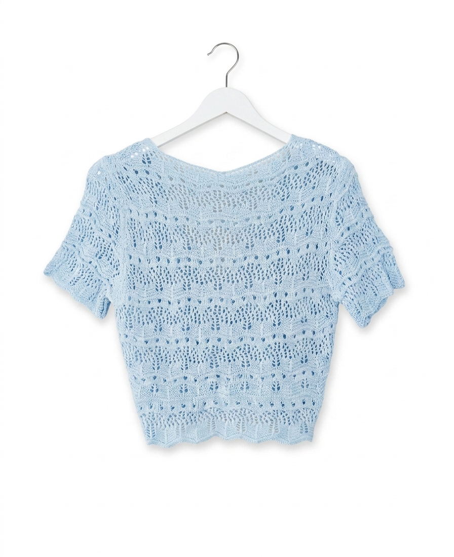 Haut court crochet femme 100% coton taille unique Brise Crochet – LyaMode