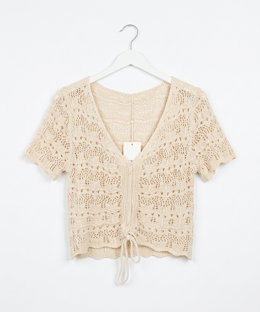 Haut court crochet femme 100% coton taille unique Brise Crochet – LyaMode