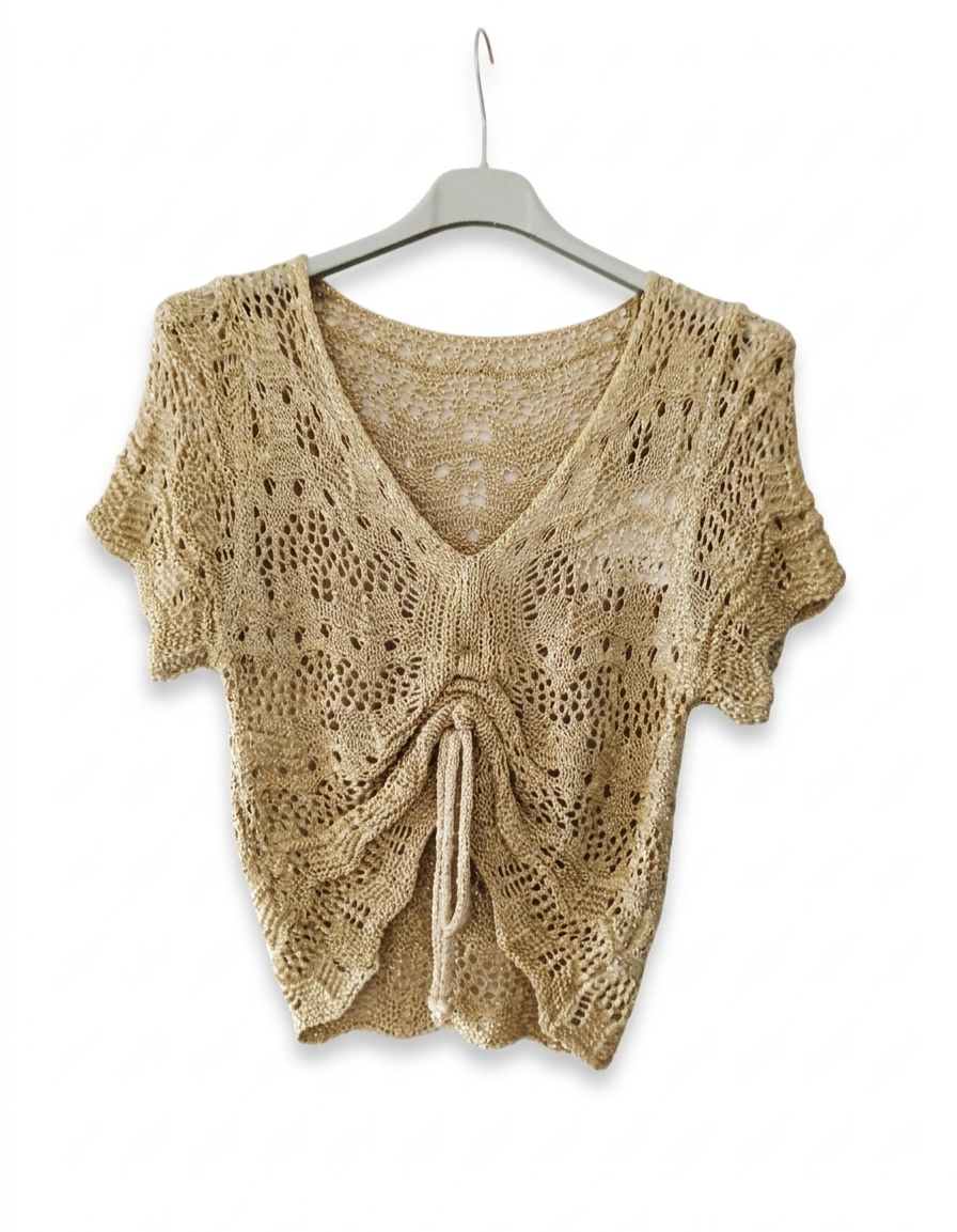 Haut court crochet femme 100% coton taille unique Brise Crochet – LyaMode