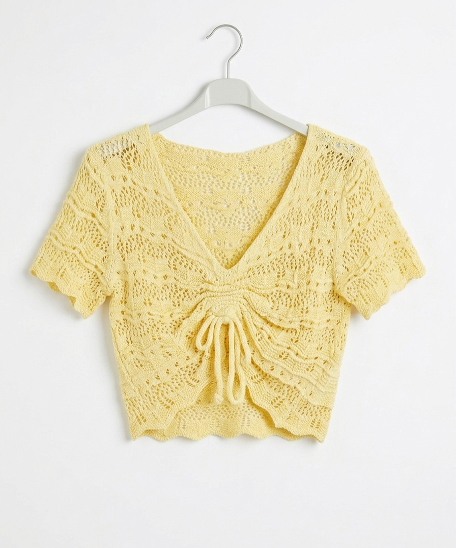 Haut court crochet femme 100% coton taille unique Brise Crochet – LyaMode