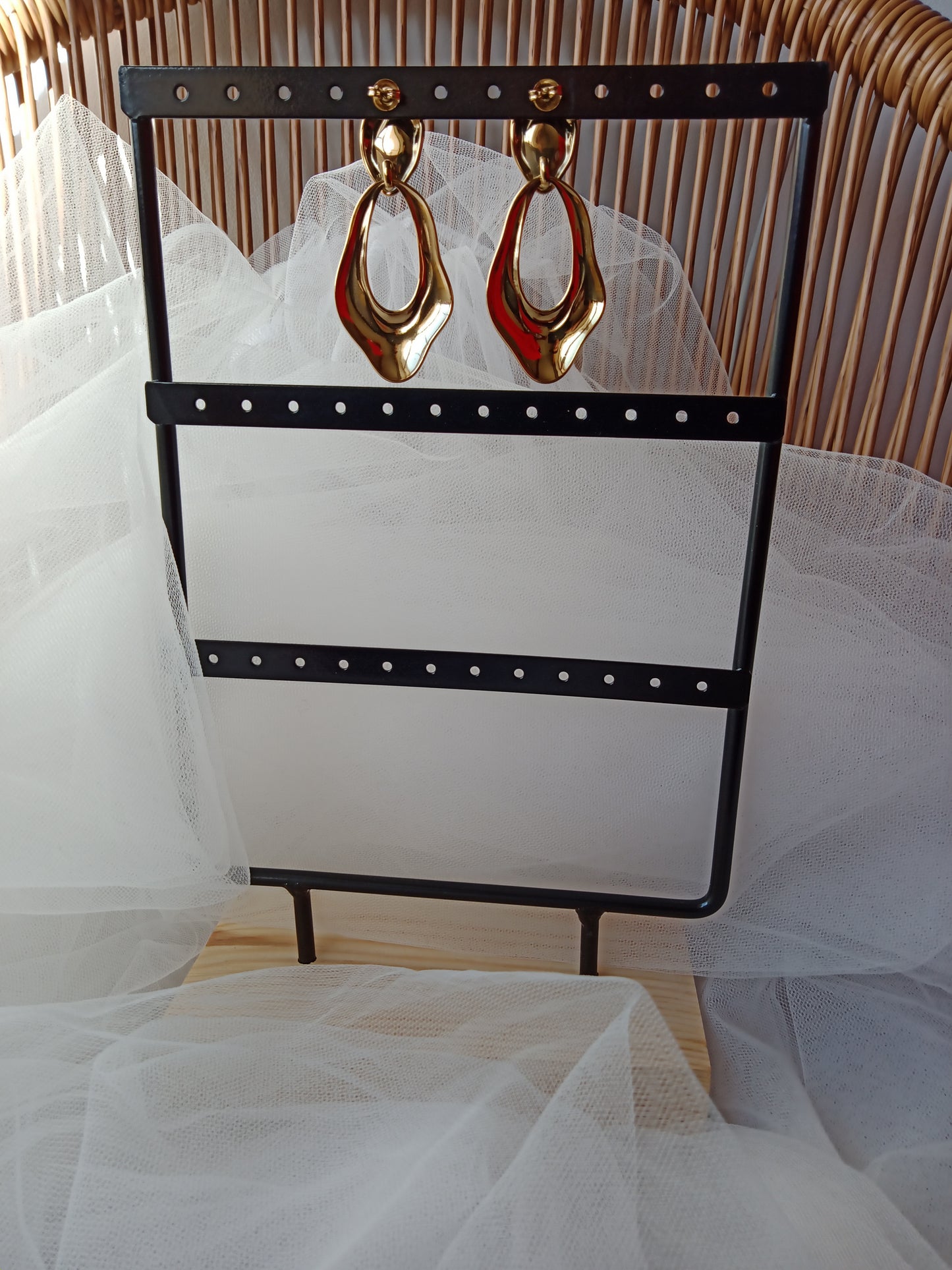 Boucles d’oreilles pendantes acier inoxydable effet miroir Onda | LyaMode
