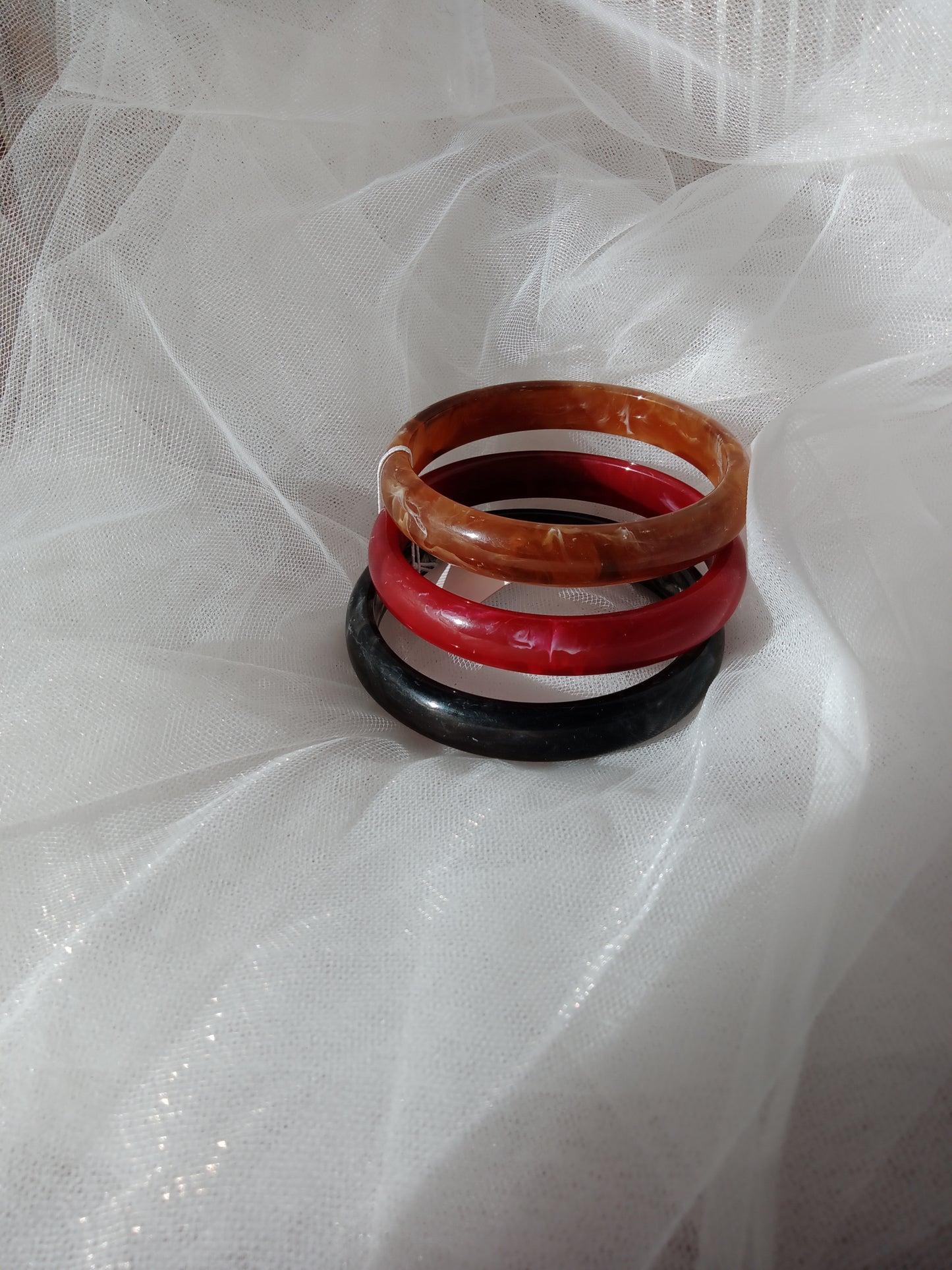 Lot de bracelets joncs en résine rigides femme tendance Pulse Résine | LyaMode