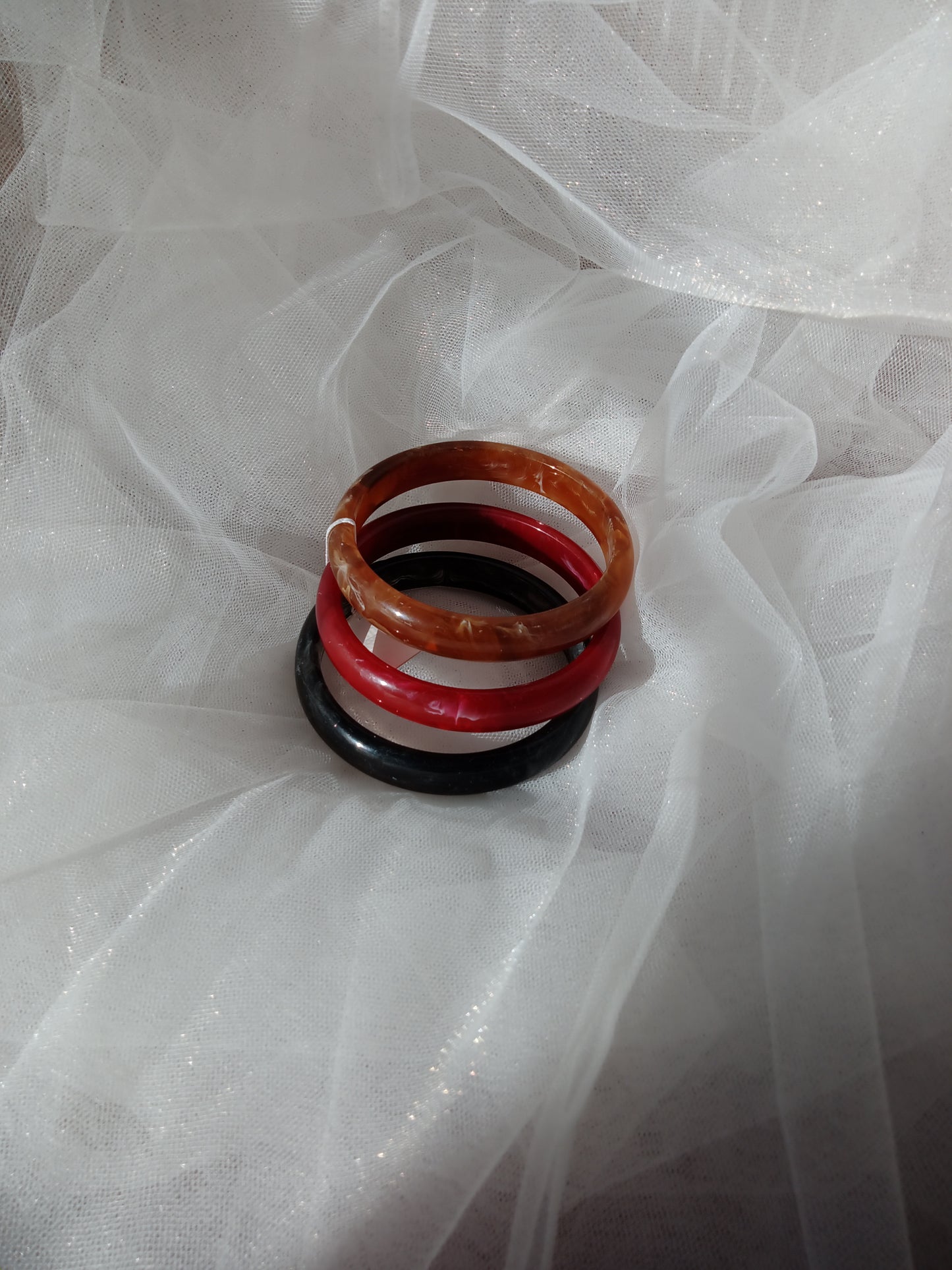 Lot de bracelets joncs en résine rigides femme tendance Pulse Résine | LyaMode