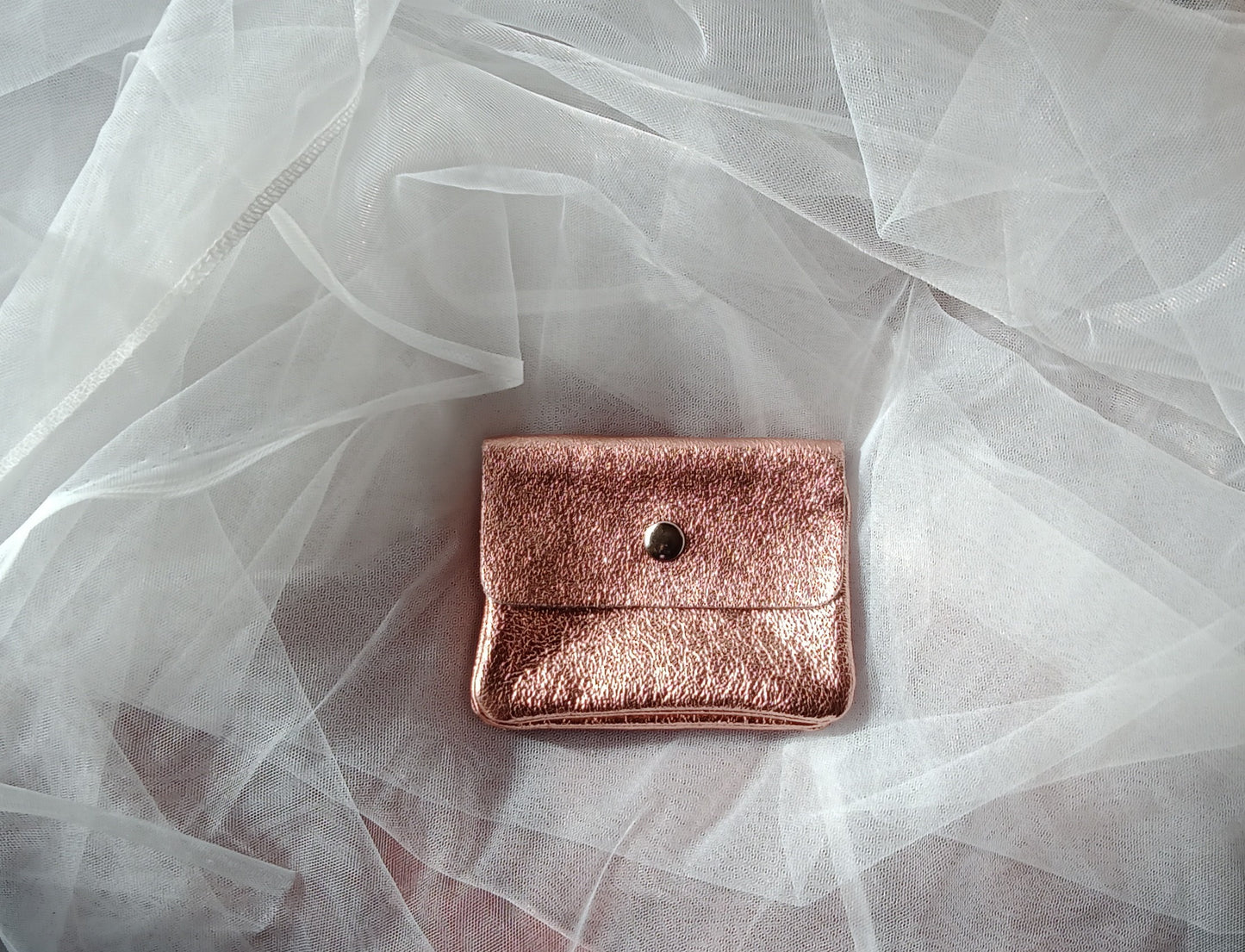 Porte-monnaie cuir compact femme bouton pression et poche zippée 11x9 cm – Éclat Mini | LyaMode